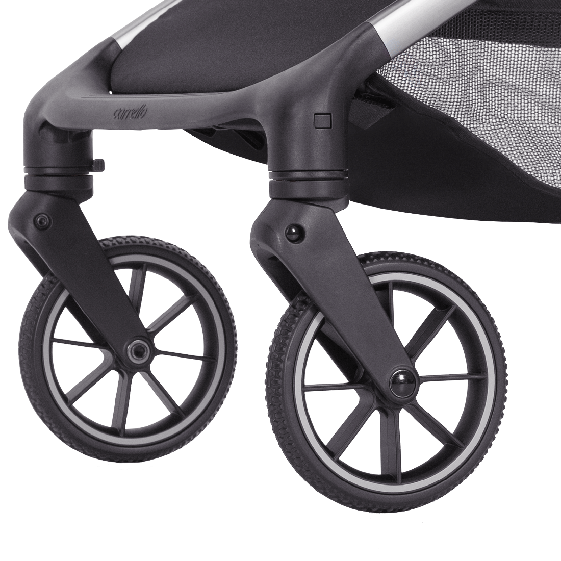 Прогулочная коляска Atom M 2025 ANIM Передние колёса поворотные с фиксацией.